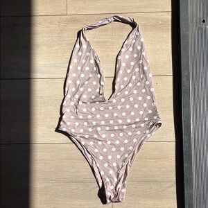 Inamorata Polka Dot Halter Swimsuit